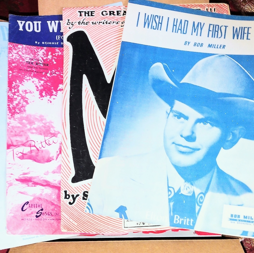 (7pcs.)-Vintage sheet music,'40's--50's